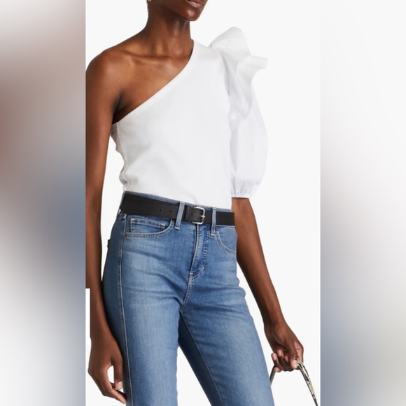 Veronica Beard Tops - •VERONICA BEARD •Diantha One-Sleeve Ruffled Poplin •New w/Tags •Size: Small